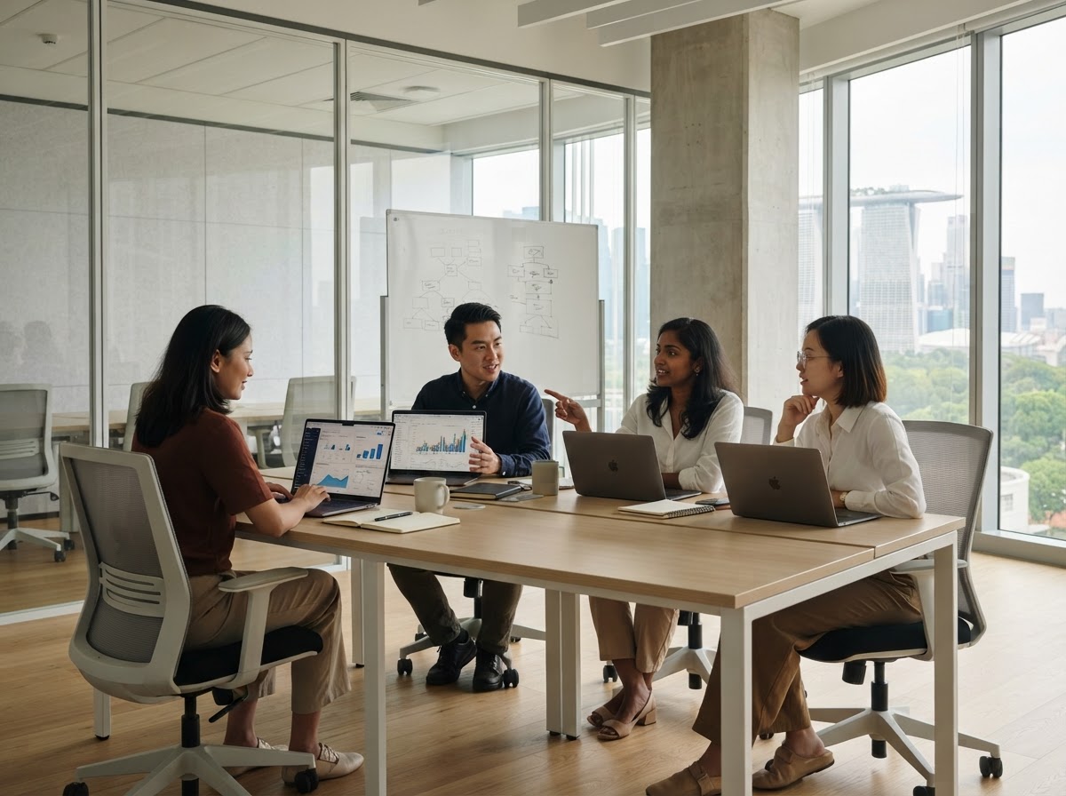 ElectronicRoad AI analyst reviewing portfolio risk data on screen